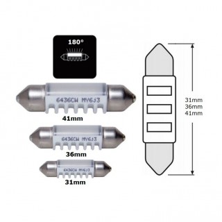 Диодна крушка (LED крушка) 12V, C5W, C10W, SV8.5, блистер 1 бр. Osram